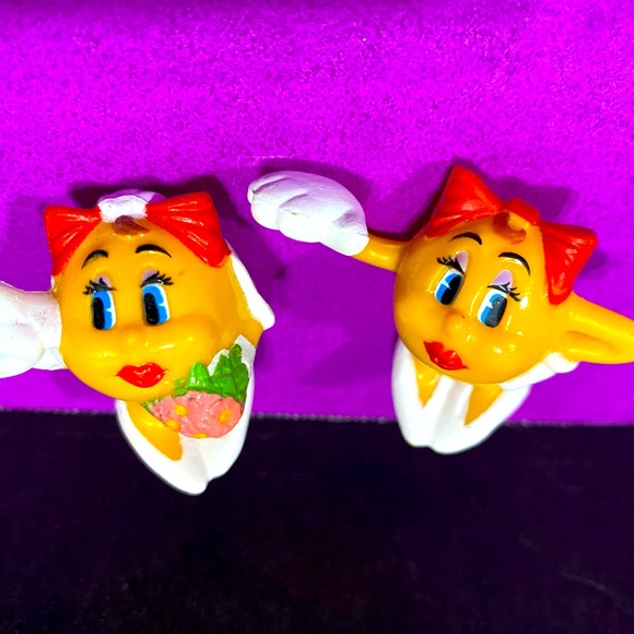 PAC-MAN VINTAGE 1982 THE OFFICIAL MS. PAC-MAN COLLECTABLE ARCADE PVC FIGURES (2) - Picture 6 of 12